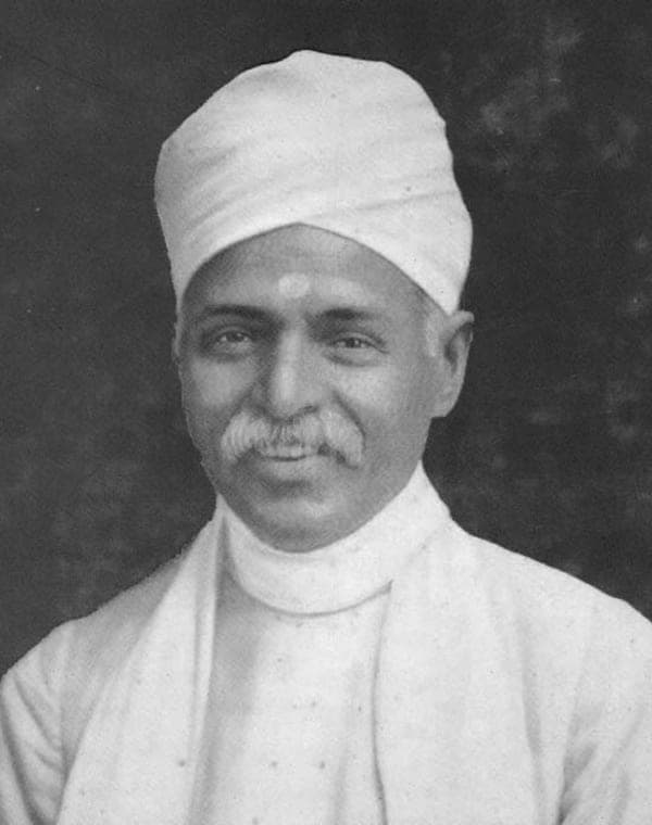 Portrait of Mahamana Madan Mohan Malaviya, former National President of the Akhil Bharat Hindu Maha Sabha